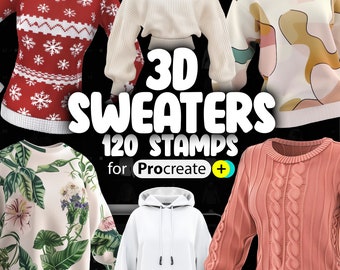 100 Procreate 3D Shoes Stamp Brushes | Procreate Boots Stamps | Procreate Sneakers Stamps