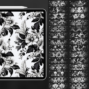 150 Procreate Baroque Patterns | Floral Baroque Procreate Texture ...