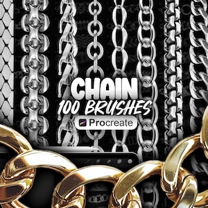 100 Pennelli Procreate 3D Chain / Pennello Procreate Necklace / Pennello Procreate Fashion Chain / Pennello Procreate Metallic Jewelry