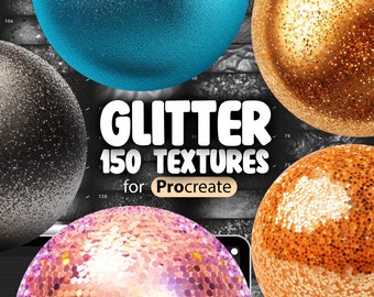 150 Procreate Glitter Textures | Shimmer Glitter Procreate Texture Seamless Brushes | Procreate Gold Glitter Brush | Procreate Shiny Brush