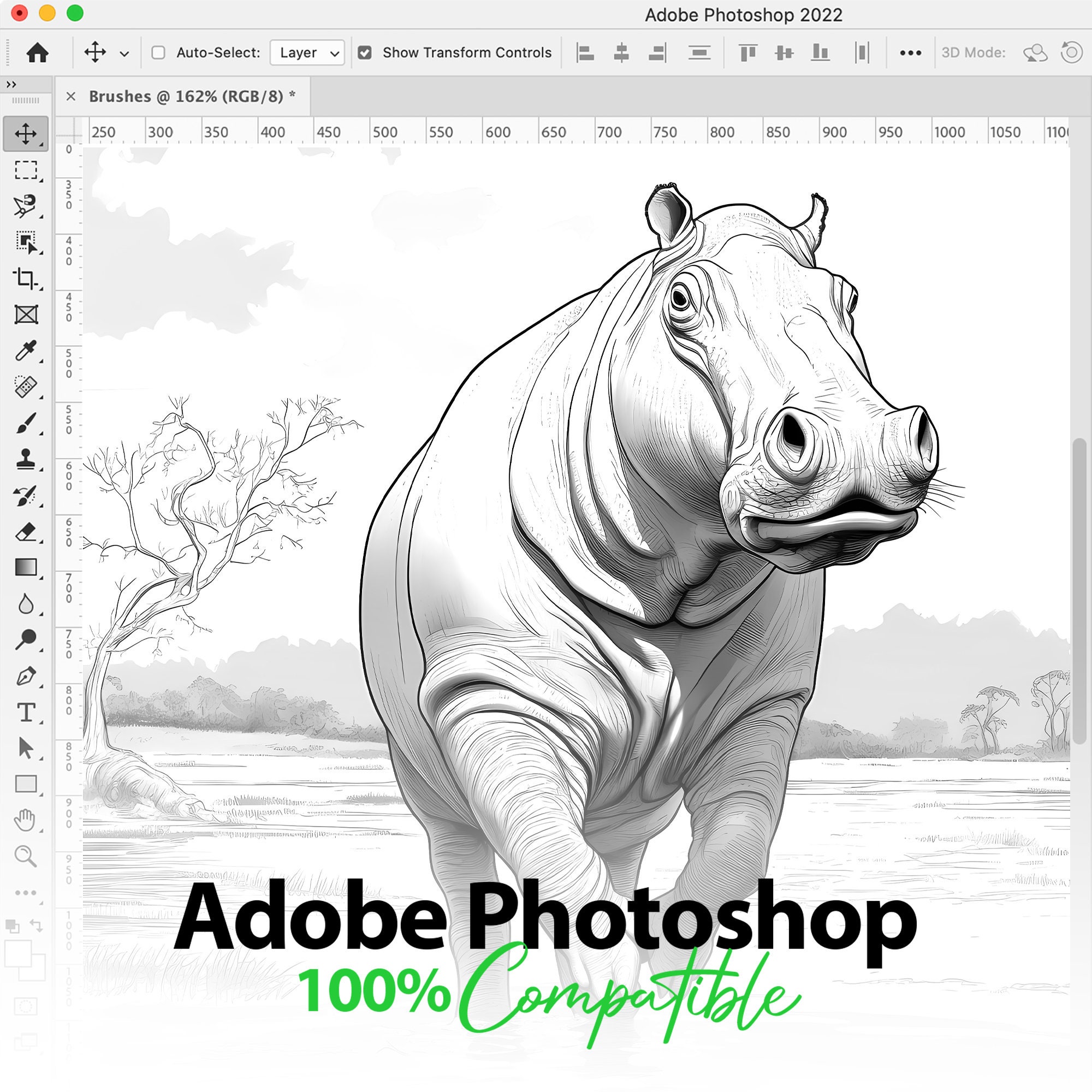 30 Safari Animals Procreate Brushes, African Animals Procreate Stamp ...