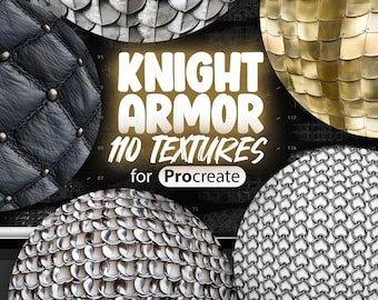 110 Procreate Knight Armor Textures | Procreate Chainmail Textures | Procreate Chain Mail Pattern | Procreate Plate Armor Texture