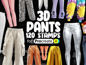 100 Procreate 3D Shoes Stamp Brushes | Procreate Boots Stamps | Procreate Sneakers Stamps