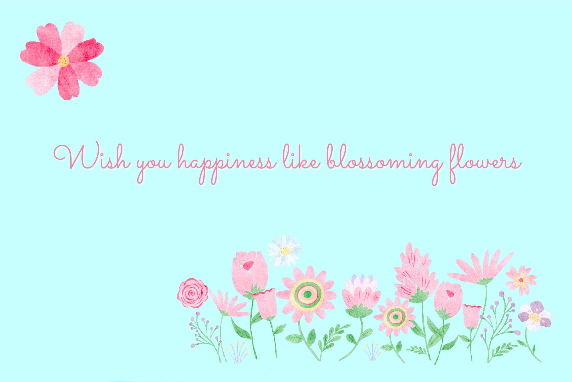 Florals Clipart Digital Watercolor png GraphicsPink | Etsy