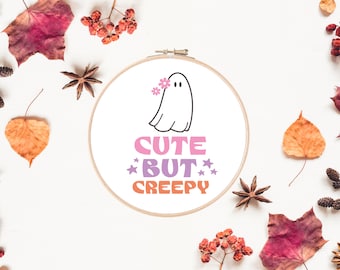 Halloween Embroidery Pattern | Spooky Embroidery Pattern | Ghost Embroidery Design | Hand Embroidery | Digital Embroidery Printable Download