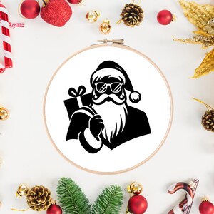 Santa Embroidery Pattern | Christmas Embroidery | Winter Embroidery | Hand Embroidery | Beginner Embroidery | Digital Embroidery PDF