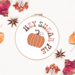 Thanksgiving Embroidery Pattern | Fall Embroidery | Pumpkin Embroidery | Hand Embroidery | Instant Digital Download | Printable Embroidery
