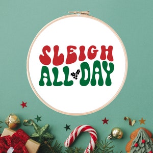 Christmas Embroidery Pattern | Winter Embroidery Design | Festive Embroidery | Hand Embroidery | Digital Printable Embroidery PDF