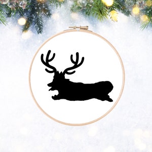 Christmas Embroidery Pattern | Dog Embroidery Pattern | Hand Embroidery Design | Digital Download | Instant PDF Printable Embroidery