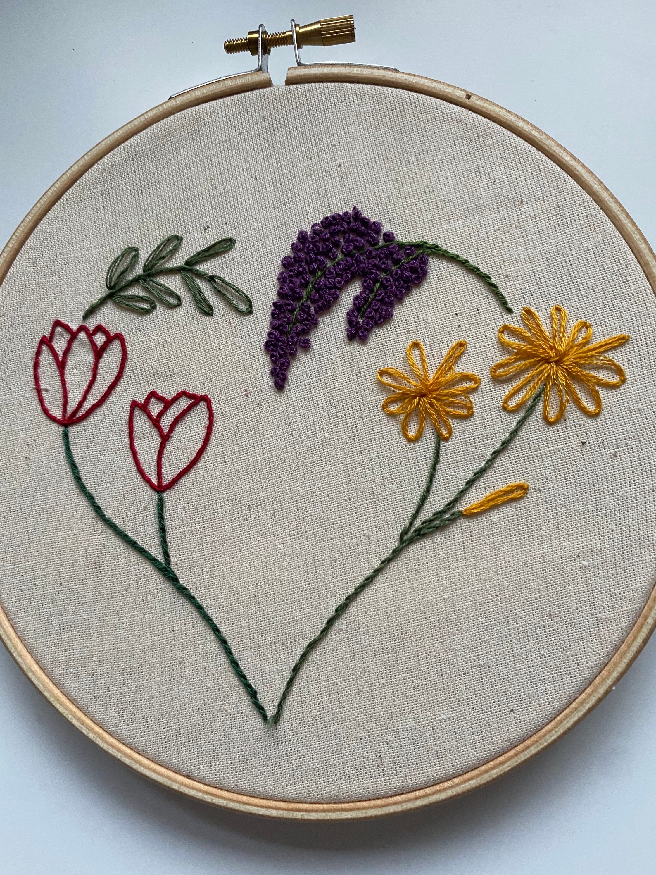 Abstract Embroidery, 4 Inch Embroidery Hoop Art, Abstract Fiber