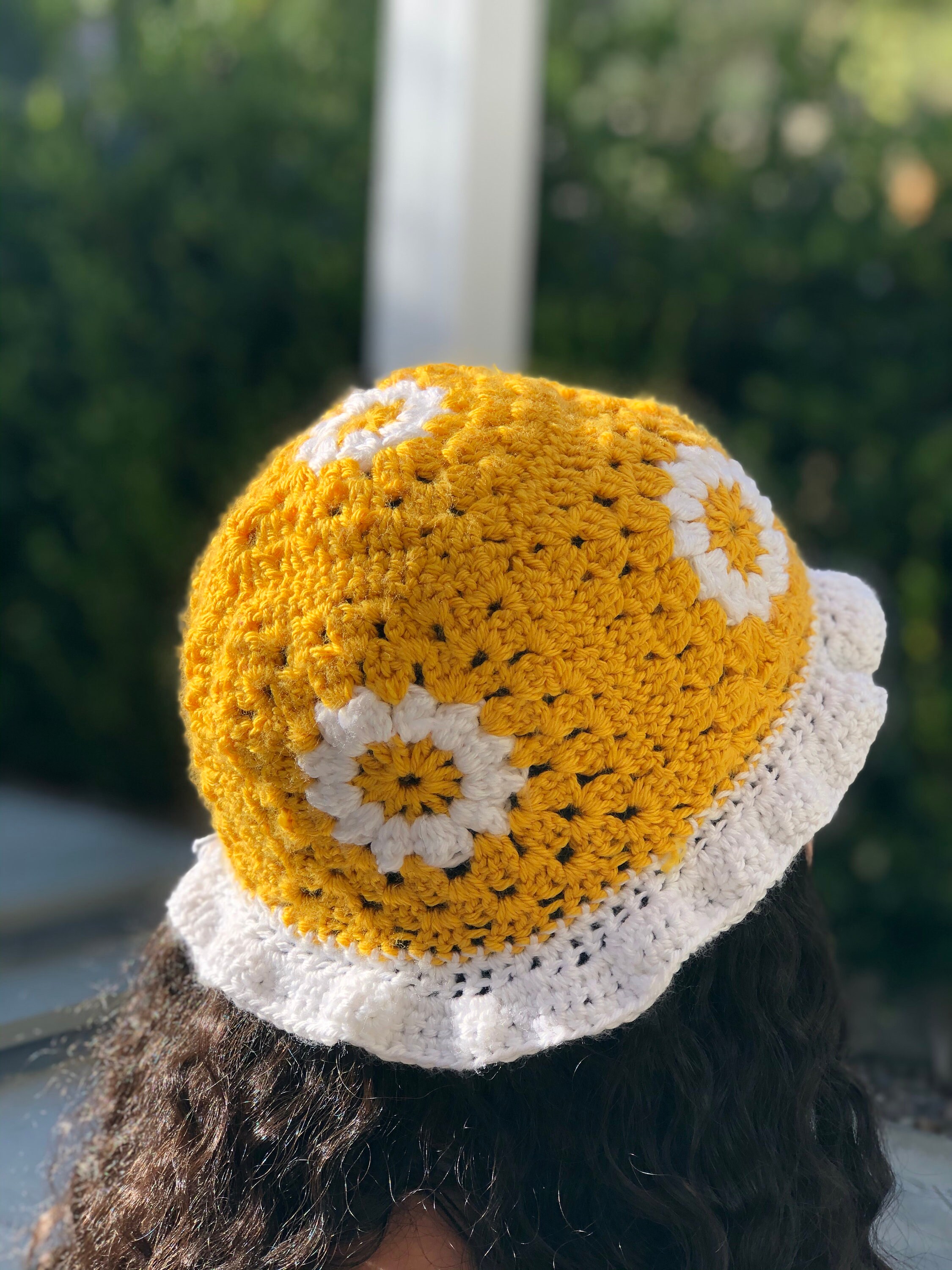 Crochet Custom Daisy Buckethat Etsy