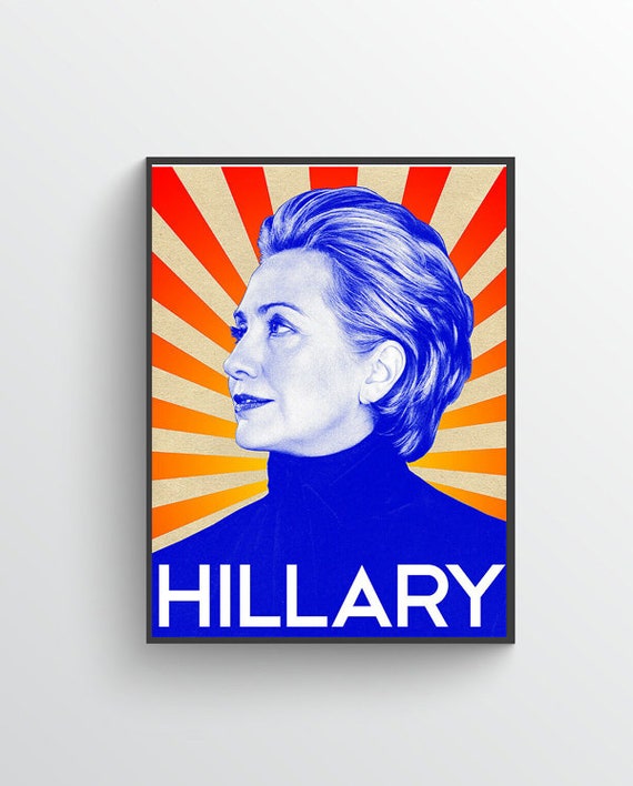 Hillary Clinton Campaign Art Wall Indoor Room Outdoor Poster | Etsy