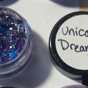 Paillettes pour cheveux de rêve de licorne