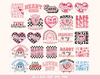 Svg per bambini San Valentino, pacchetto png per bambini San Valentino, Svg per bambini San Valentino, png retrò San Valentino, pacchetto sublimazione SVG per bambini di San Valentino