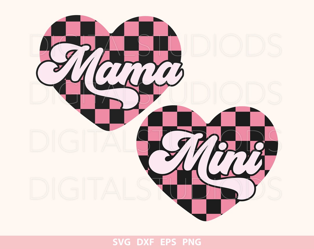 Mama Mini Svg, Mama Mini Valentine Png, Valentine Day Svg, Retro ...