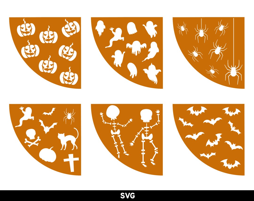 Halloween Bleach Stencil Svg, Halloween Sleeve Stencil Svg, Bleaching