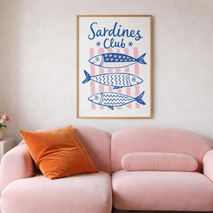 Coastal Summer SVG PNG Bundle, Beach Clipart Bundle, Retro Preppy Coquette Graphics, Ocean Beach Vacation Designs, Sardines Lobster Cocktail image 8