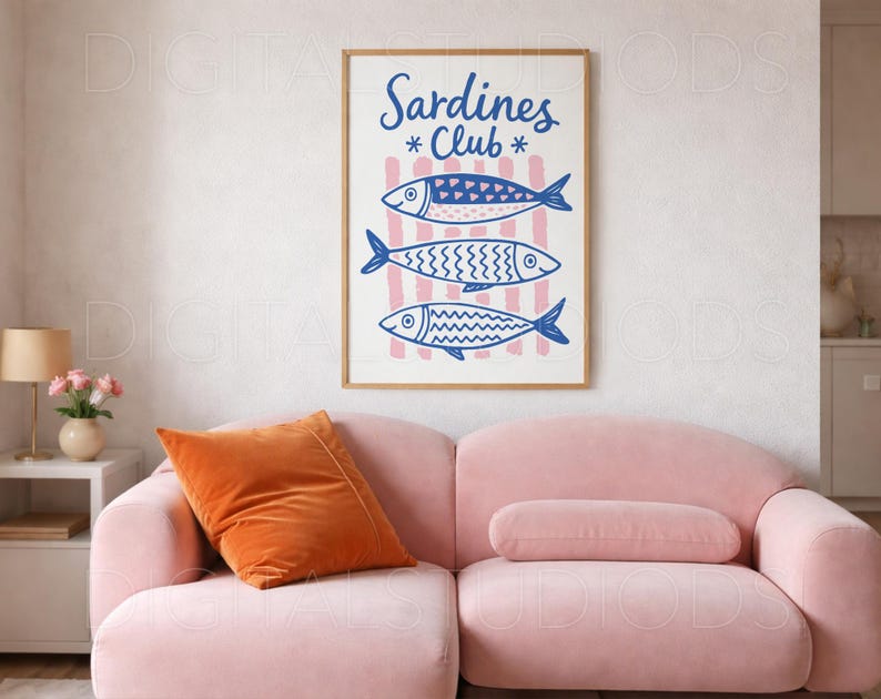 Coastal Summer SVG PNG Bundle, Beach Clipart Bundle, Retro Preppy Coquette Graphics, Ocean Beach Vacation Designs, Sardines Lobster Cocktail image 8