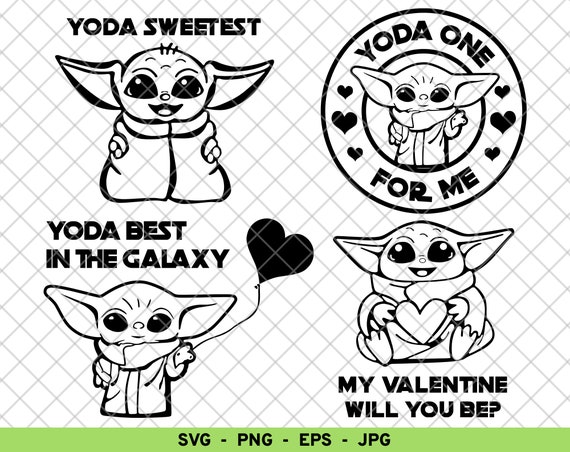 Download Baby Yoda Svg Set Disney Baby Yoda Png Cute Baby Yoda Etsy