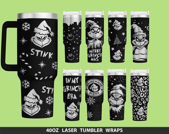 Christmas Quencher Tumbler Wrap Laser svg, Christmas svg, Christmas Tumbler Laser Engraving Wrap, Christmas 40oz Laser Engraved