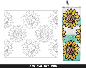 Burst Tumbler Template, Burst Tumbler Wrap, Sunflower Tumbler svg Wrap, Tumbler Burst Epoxy 20 oz, Sunflowers Tumbler Wrap, Glitter Tumbler