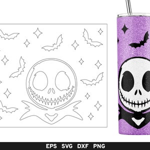 Halloween Burst Tumbler Template, Skeleton Burst Tumbler, Halloween Tumbler Wrap svg, Jack Skull Tumbler Wrap, Burst Tumbler Template 20 oz