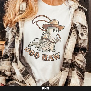 Boo Haw Ghost Graphic Dropped Shoulder Round Neck Sweatshirt