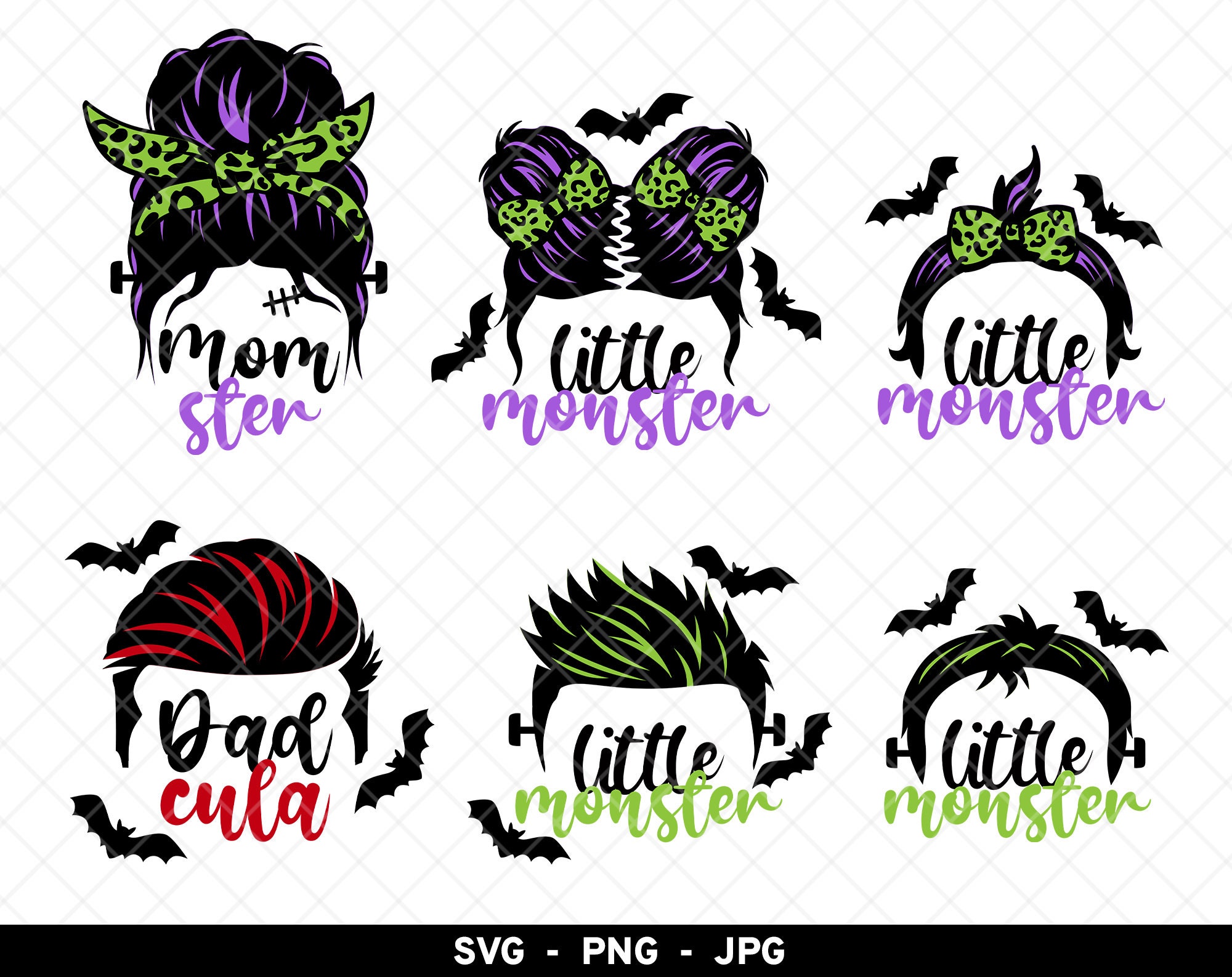 Halloween Family svg, Kids Halloween svg, Momster Dadcula png, Little…