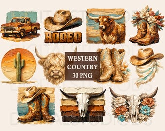 Western PNG Bundle, Rodeo PNG, Country PNG, Western Sublimation Designs, Cowboy Cowgirl Clipart, rustic T Shirt Design, howdy png