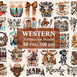 Western Bundle png, Western Sublimation Designs, Retro Western png, Cowboy Cowgirl png, Country Tshirt Design, Howdy png, Rodeo png