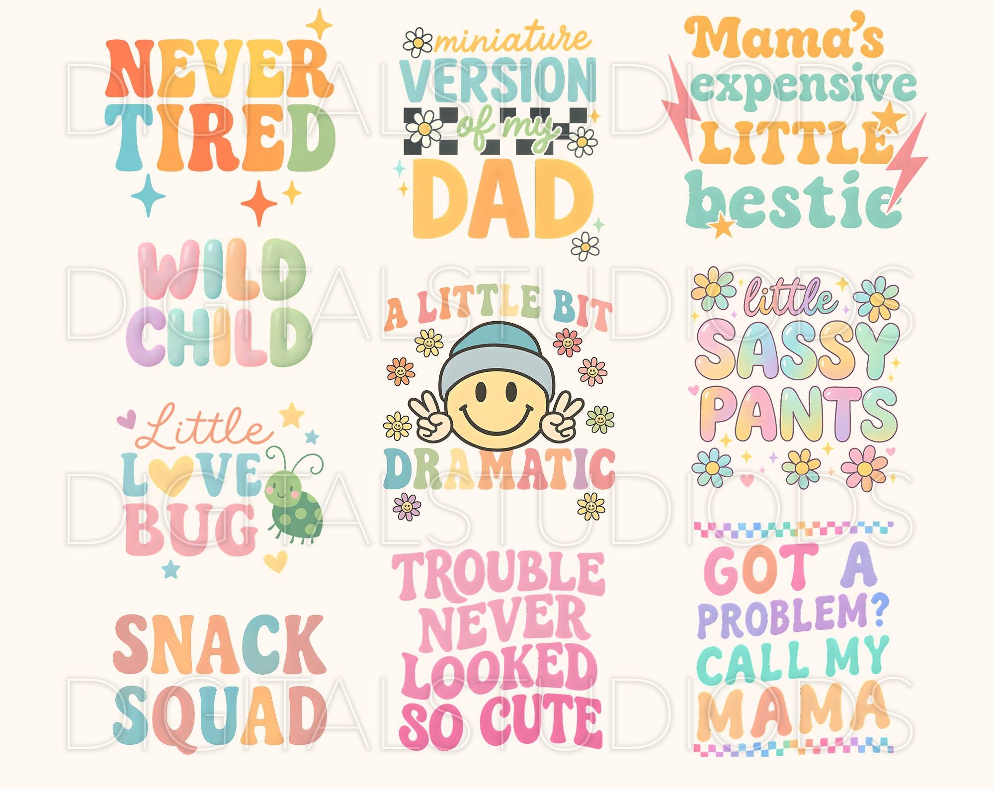 Toddler Sublimation Bundle PNG, Funny Kids Quotes, Cute Baby Clipart ...