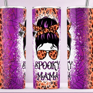 Spooky Mama Tumbler, Spooky Mama Skinny Tumbler - Inspire Uplift