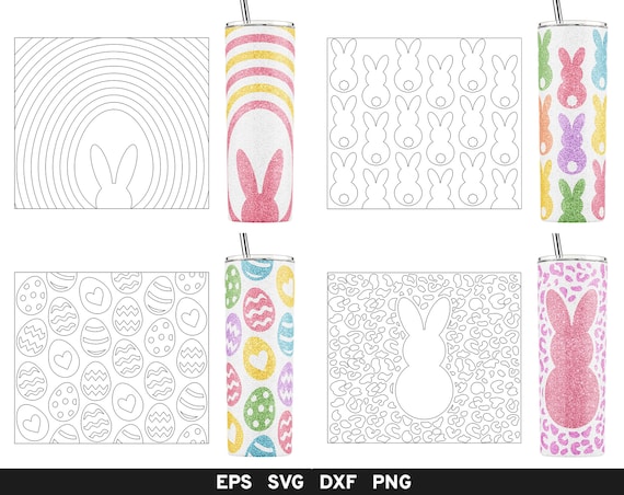 Easter Burst Tumbler Bundle, Bunny Tumbler Bundle svg, Easter Eggs Burst Tumbler Template 20 oz, Bunny Ears Burst Tumbler Wrap svg