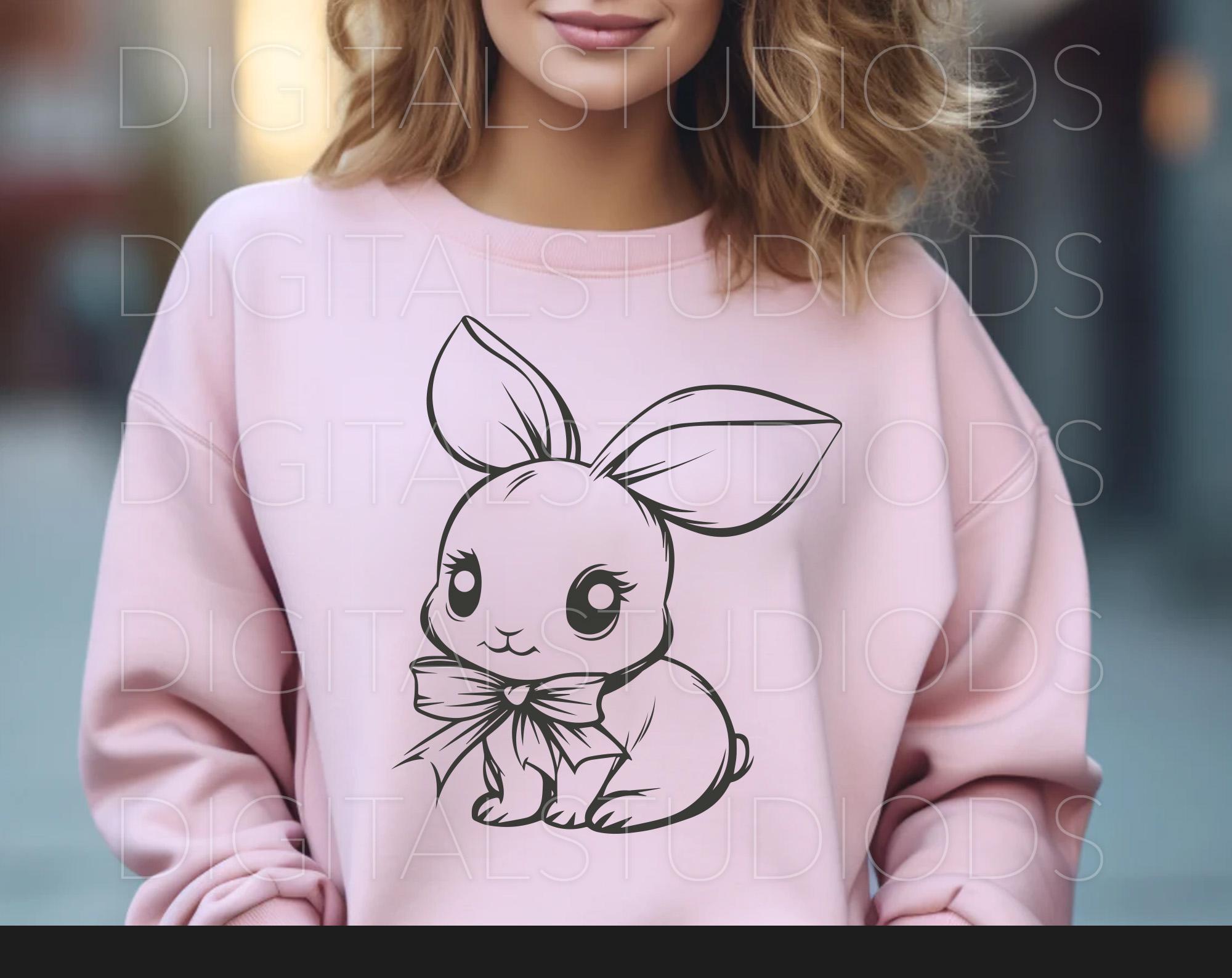 Bunny Svg Bundle, Bunnies Svg, Cute Rabbit Svg, Bunny Outline Svg ...