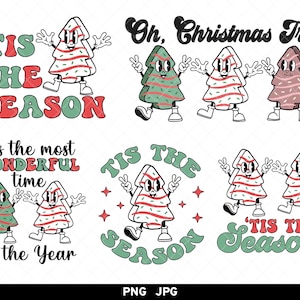 Christmas Tree Cake png, Christmas Tree Cakes png, Tis The Season Christmas Cakes png, Oh Christmas Tree Cake png, Christmas Retro Designs