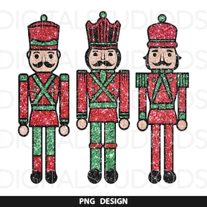 Sparkly Nutcrackers png, Glitter Nutcrackers png, Christmas Nutcrackers png, Sequin Nutcrackers Retro Christmas Shirt Sublimation Design