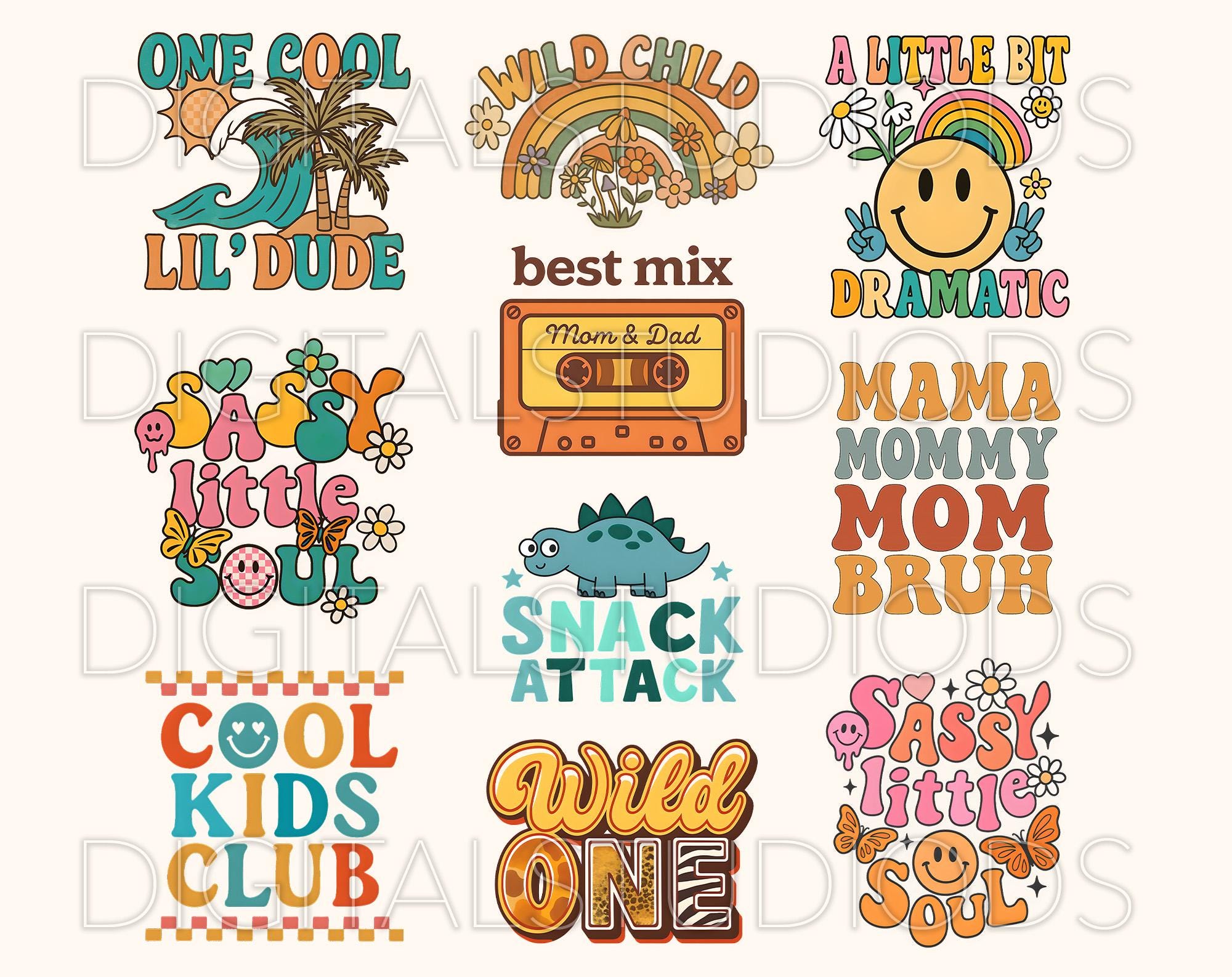 Toddler Sublimation Bundle PNG, Funny Kids Quotes, Cute Baby Clipart ...