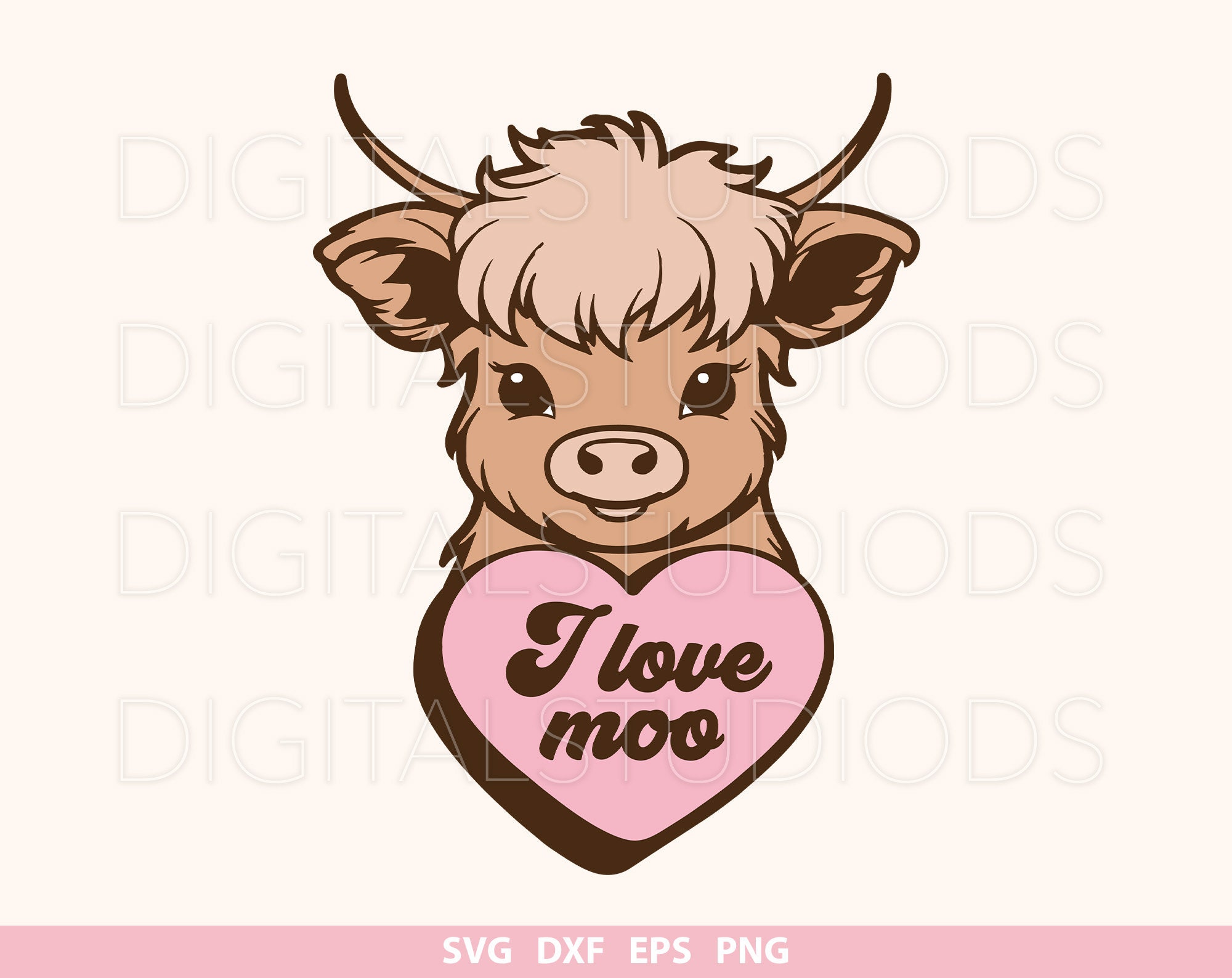 I Love Moo Svg, Valentine Cute Cow Png, Retro Valentine Png, Valentine's  Day Svg, Valentines Sublimation Design, Valentine Highland Cow Png - Etsy