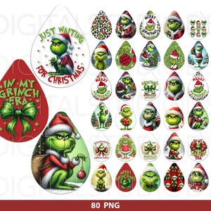 Christmas Teardrop Earring Sublimation, Funny Christmas Earring png, Christmas Earrings Designs, Christmas Earring Sublimation Design