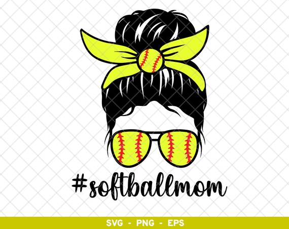 Download Softball Mom svg Messy Bun Softball png MomLife svg ...