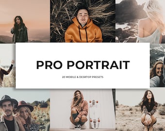 20 Lightroom Presets - Pro Portrait, Influencer, Viral Instagram, lifestyle presets, Lightroom Desktop/Mobile Presets Mobile Lightroom