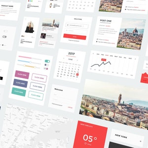 UX/UI Web Kit Wire Frame Template - Site Map For Website Design - Photoshop - PSD Template Last Minute Gift