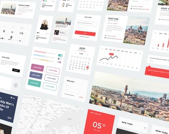 UX/UI Web Kit Wire Frame Template - Site Map For Website Design - Photoshop - PSD Template Last Minute Gift