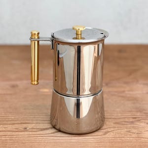 RARE Vintage "Miss Lavazza" Coffee Maker (3 cups), in Stainless Steel, 80s, Manufactured by "Balzano", Made in Italy, Collectible Moka Pot