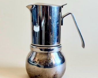 Stella, Italian Designer Stovetop Moka Pot, Italian Vintage