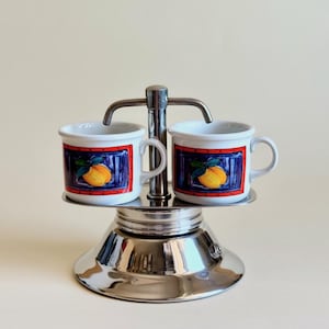 Vintage Coffee Maker, in Stainless Steel, 90s, Manufactured by "F.lli Piazza"(VB), Made in ITALY, Collectible Stovetop Moka Pot (2 cups)