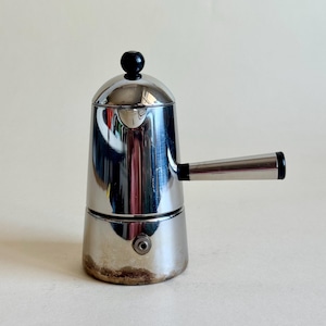 Vintage Espressokanne „Carmencita“ für den Herd, aus Edelstahl, hergestellt von „Lavazza“, Made in Italy, Sammlerstück (1 Tasse)