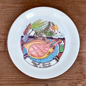 Plato de colección vintage, en cerámica, del artista De Simone, fabricado por Ceraminter, para Autogrill, años 80, fabricado en Italia, regalo para casa nueva