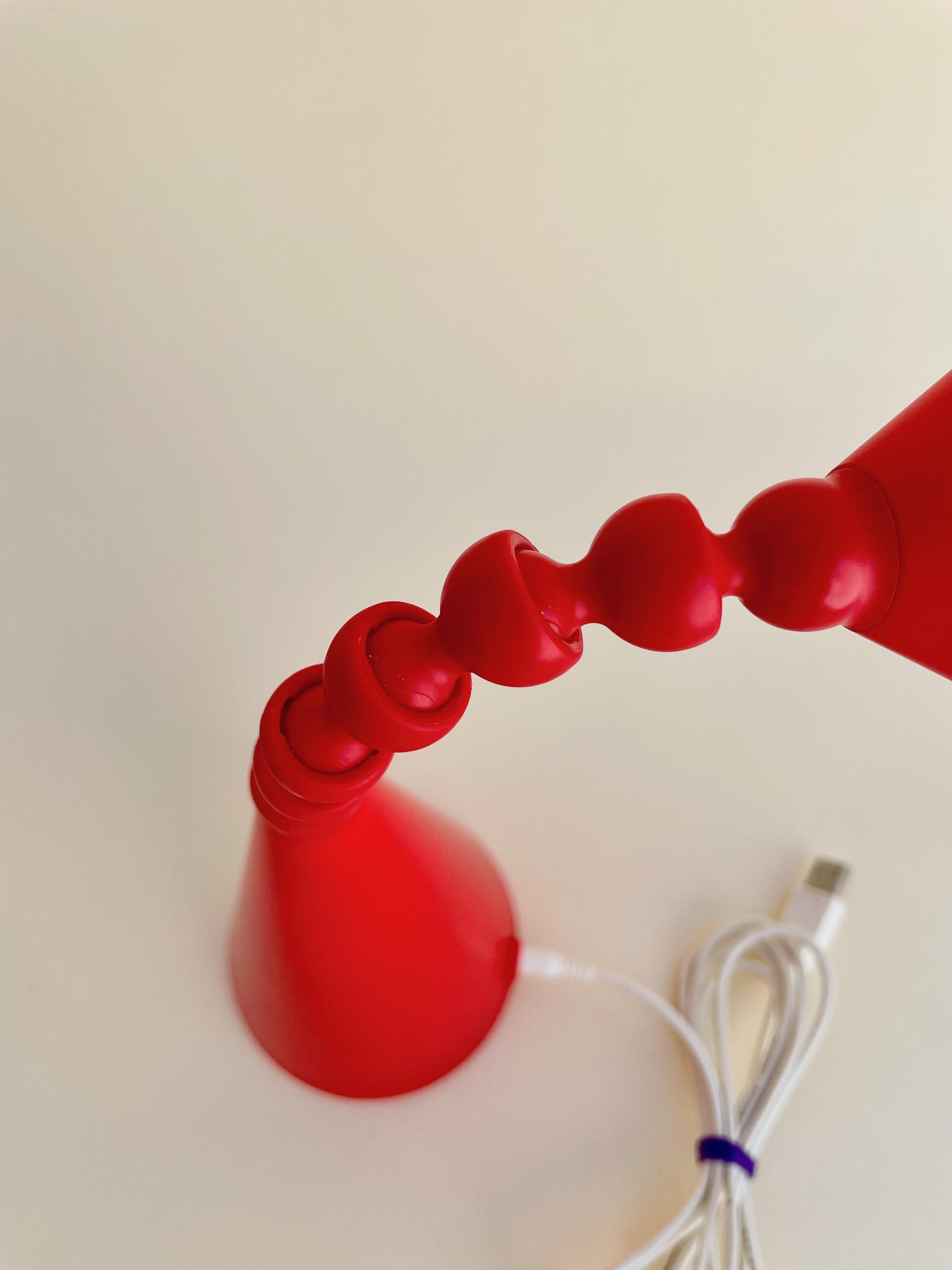 IKEA Fryebo, Vintage Desk Lamp, in Red Plastic, Design Ola