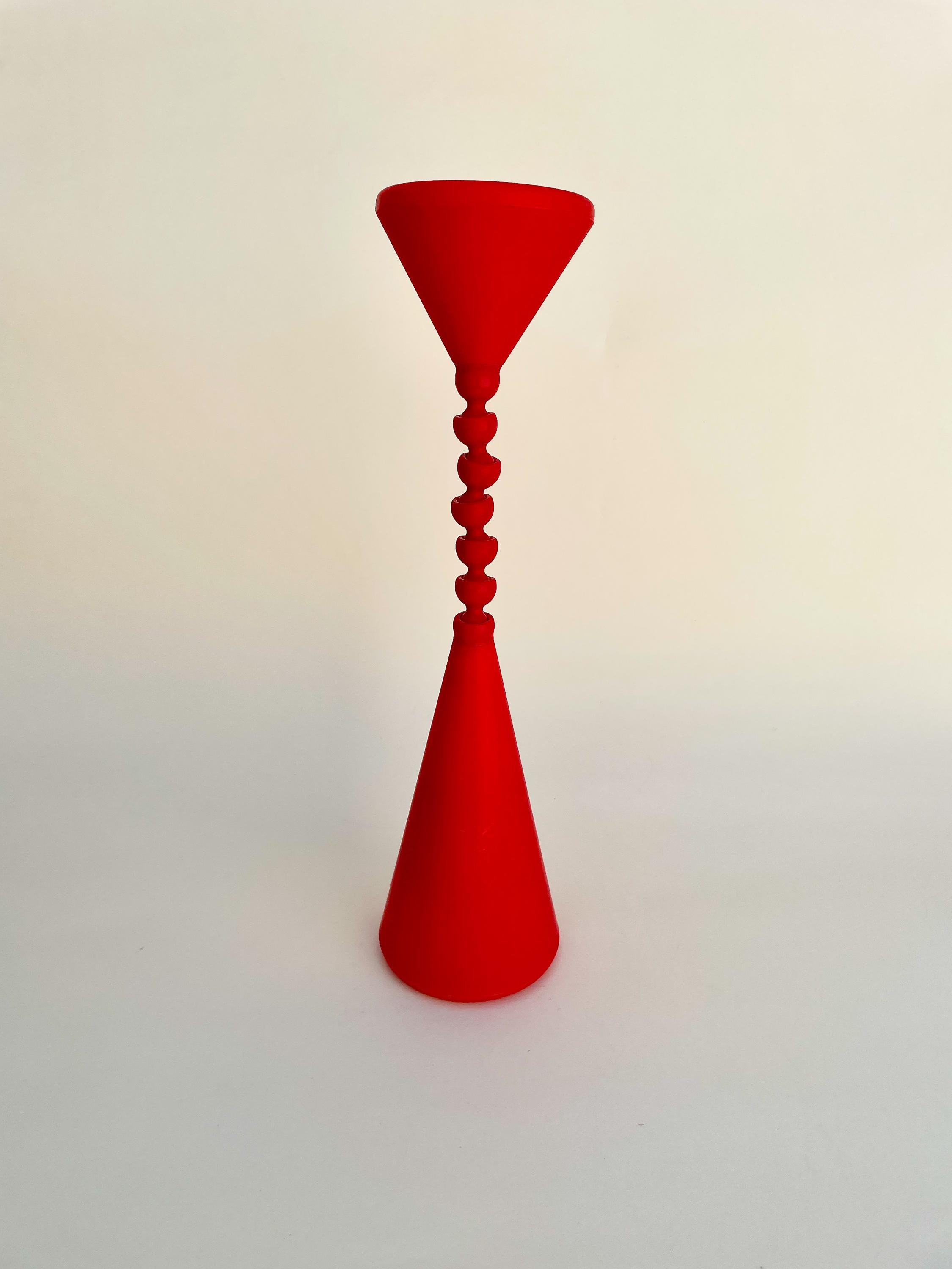 IKEA Fryebo, Vintage Desk Lamp, in Red Plastic, Design Ola